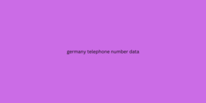 germany telephone number data