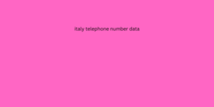 italy telephone number data