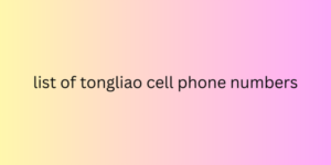 list of tongliao cell phone numbers