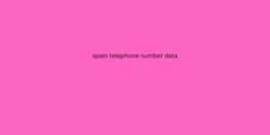 spain telephone number data