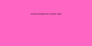 ukraine telephone number data